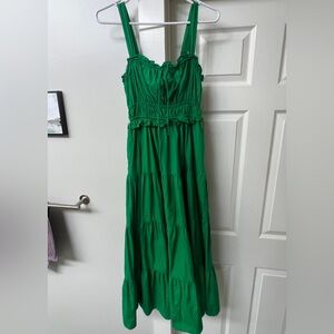 J. Crew Vibrant Green Maxi Dress
